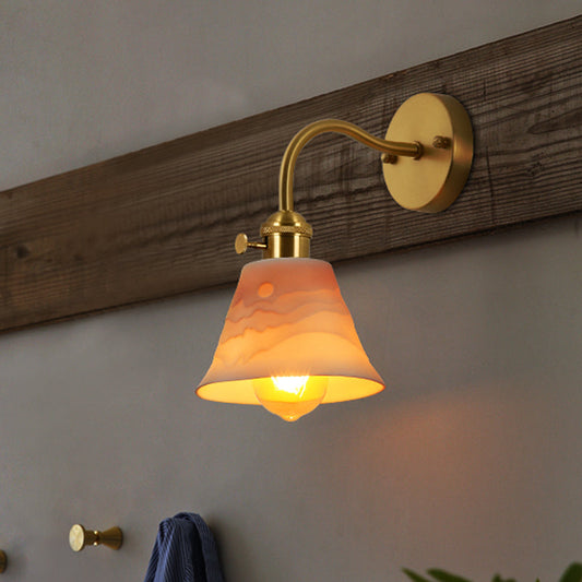 Vintage Japanese Nordic Minimalist Brass Wall Light