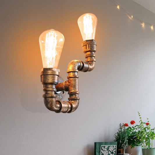 Vintage Metal Wall Light for Bedroom Rustic Iron Design